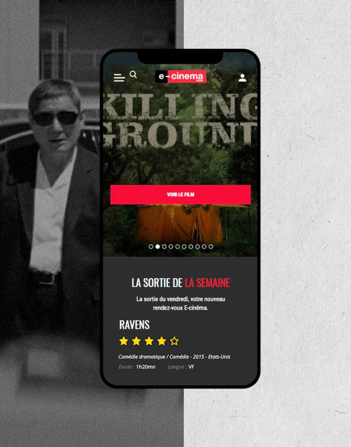 Direction Artistique, UX Design Site e-cinema