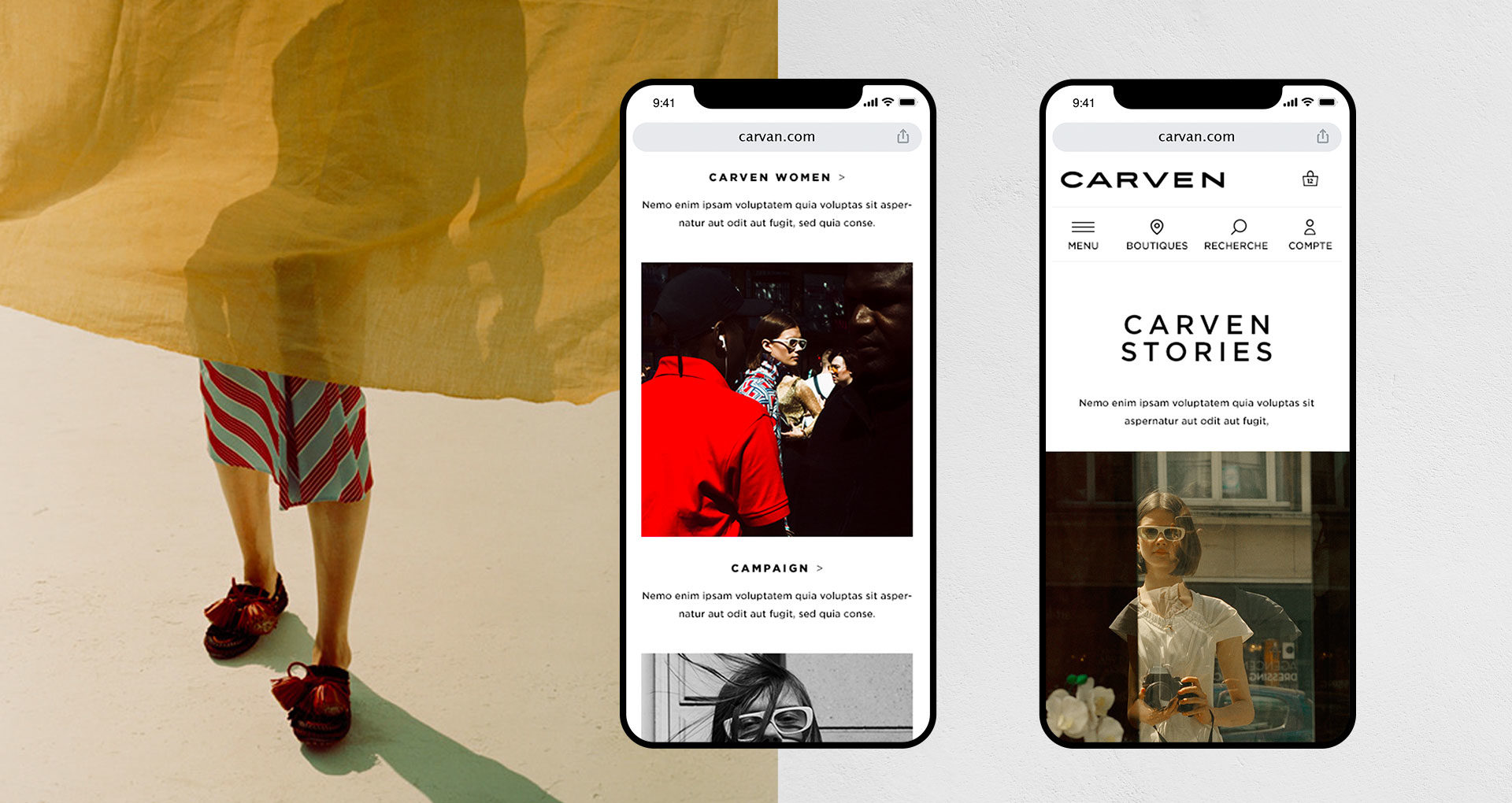 UX Design et Direction Artistique - Eshop Carven