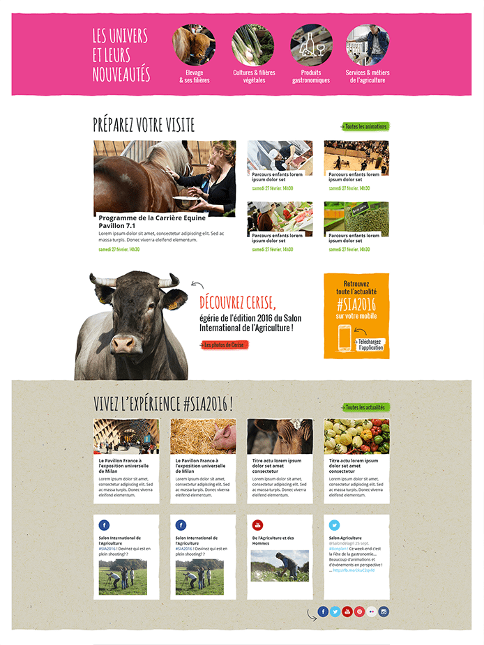 UX Design et Direction Artistique - Salon International de l'Agriculture