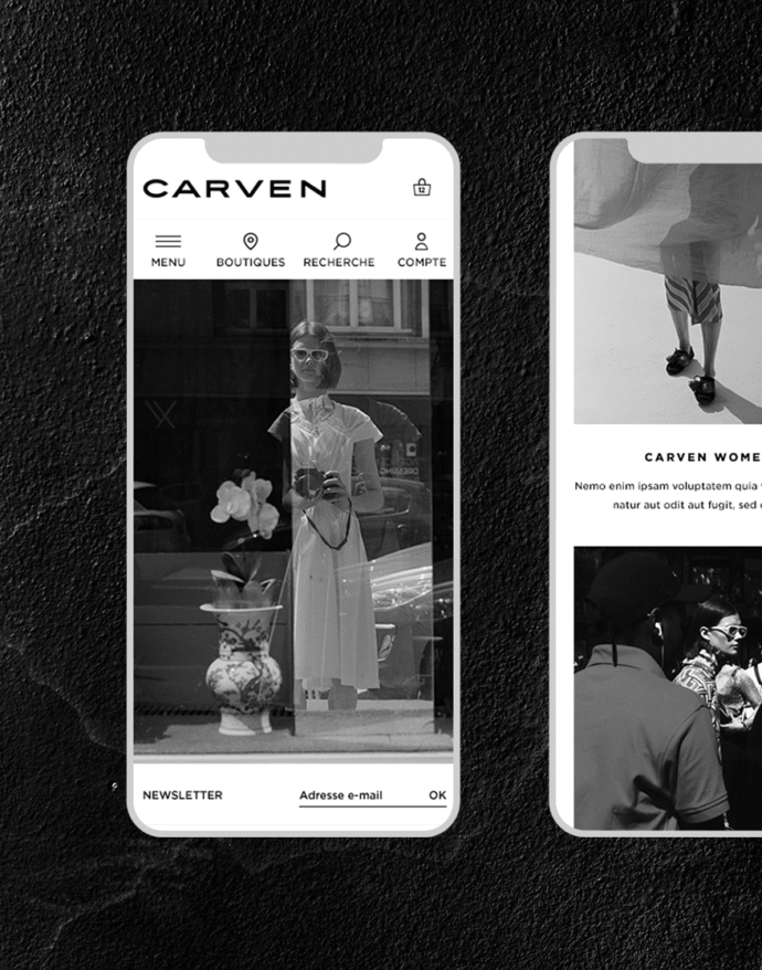 UX Design et Direction Artistique - Eshop Carven