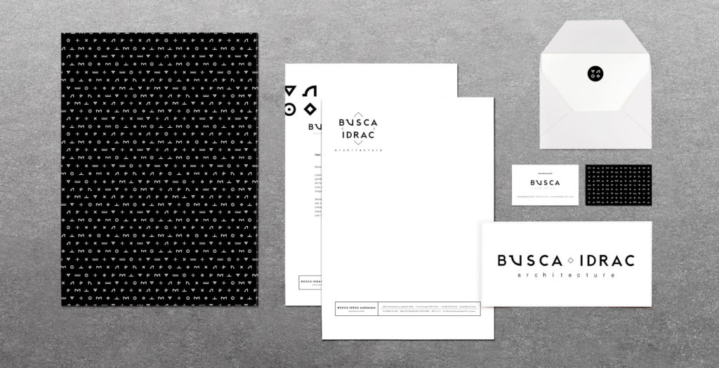 Identité visuelle, branding, direction artistique éditions Busca Idrac Architecture