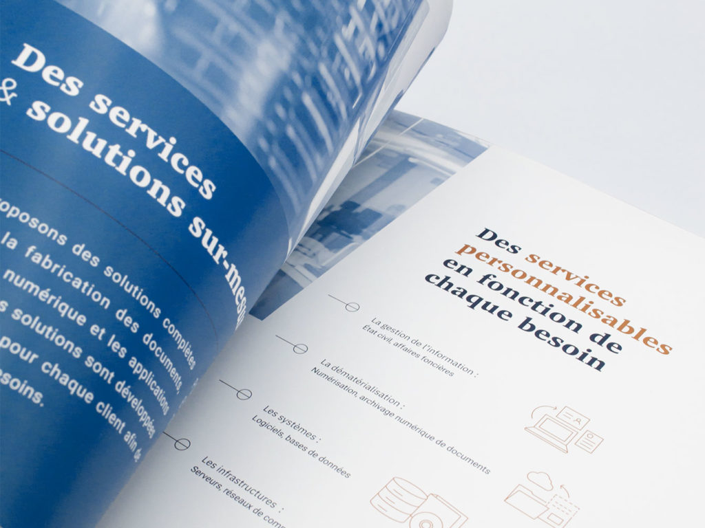 Direction Artistique brochure commerciale Oberthur Solutions