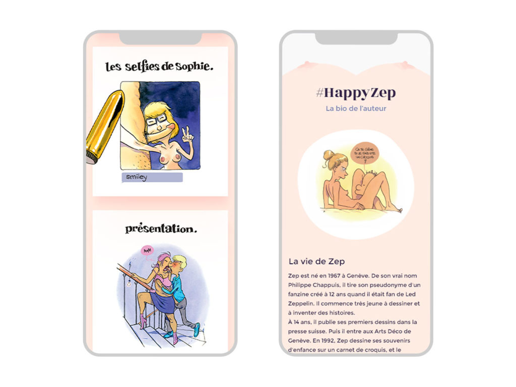 Direction Artistique mini-site Happy Sex Delcourt