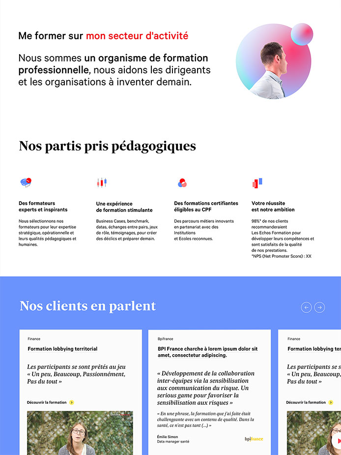 UX Design & Direction Artistique - Les Echos Formation