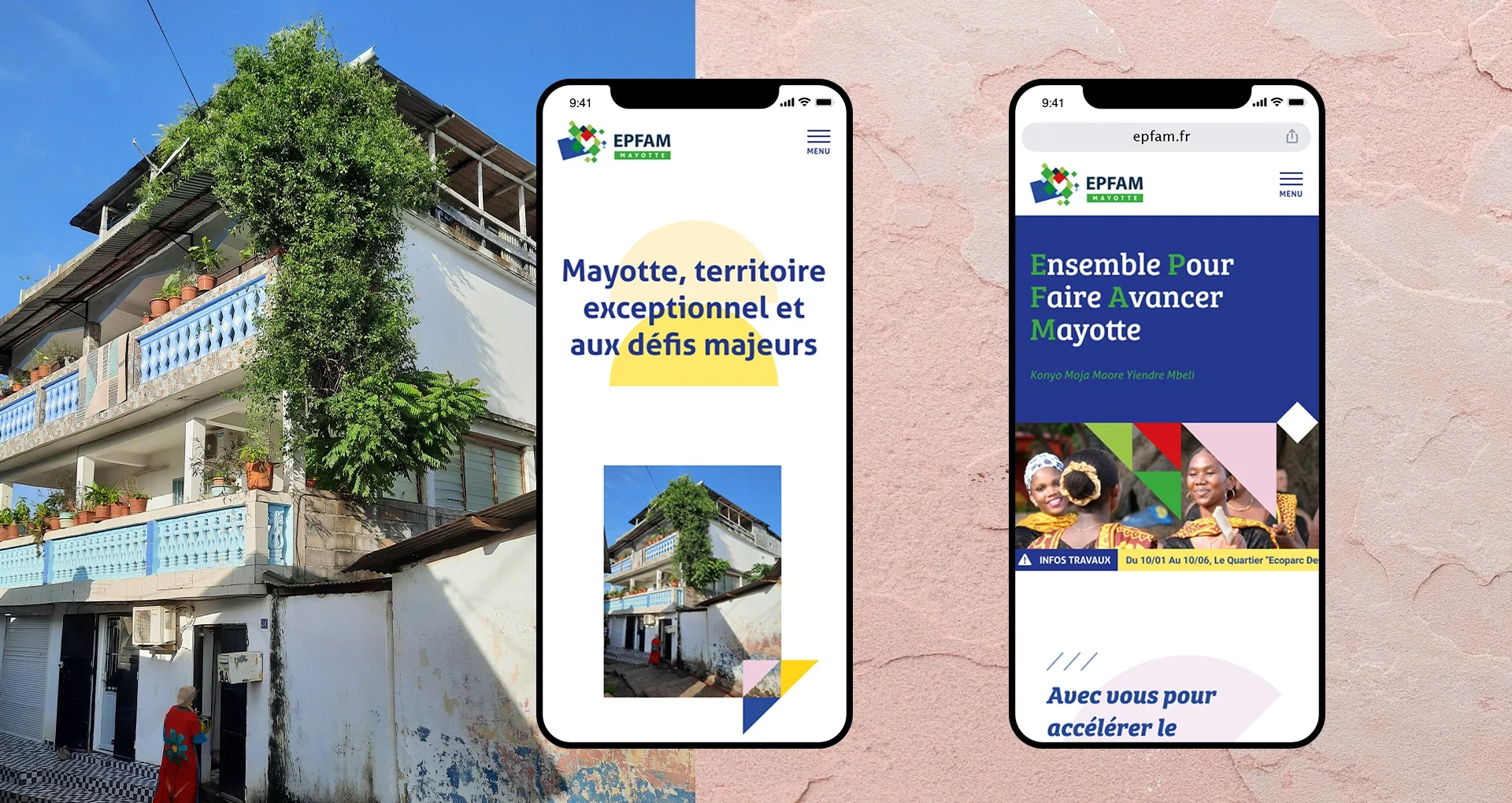 Plateforme de marque, Direction Artistique - Site Internet EPFA Mayotte