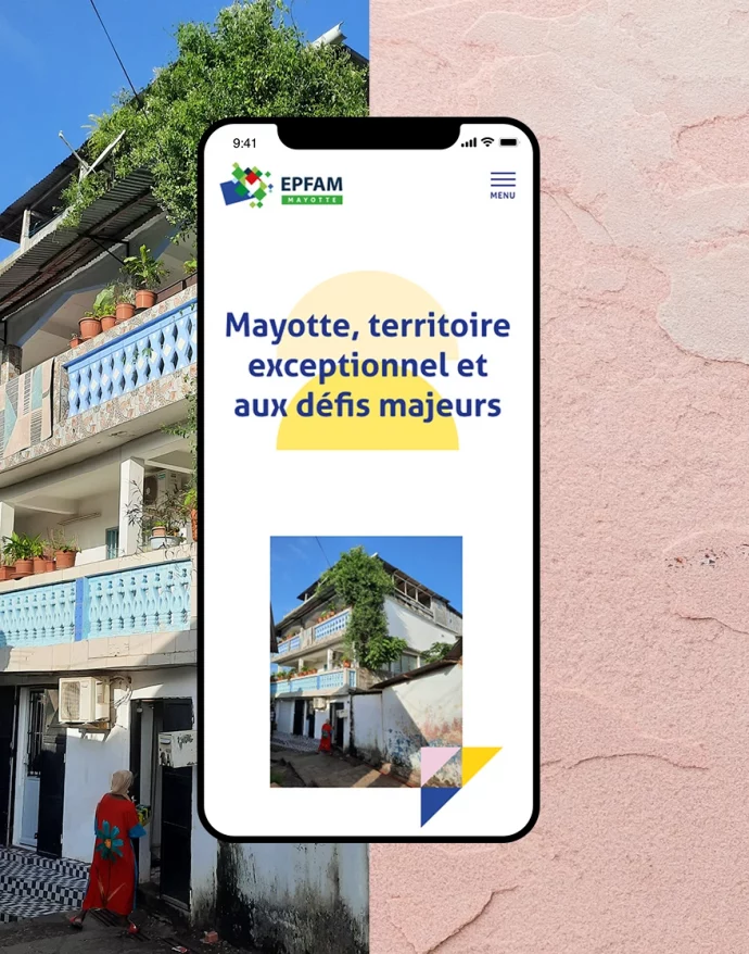 Plateforme de marque, Direction Artistique - Site Internet EPFA Mayotte